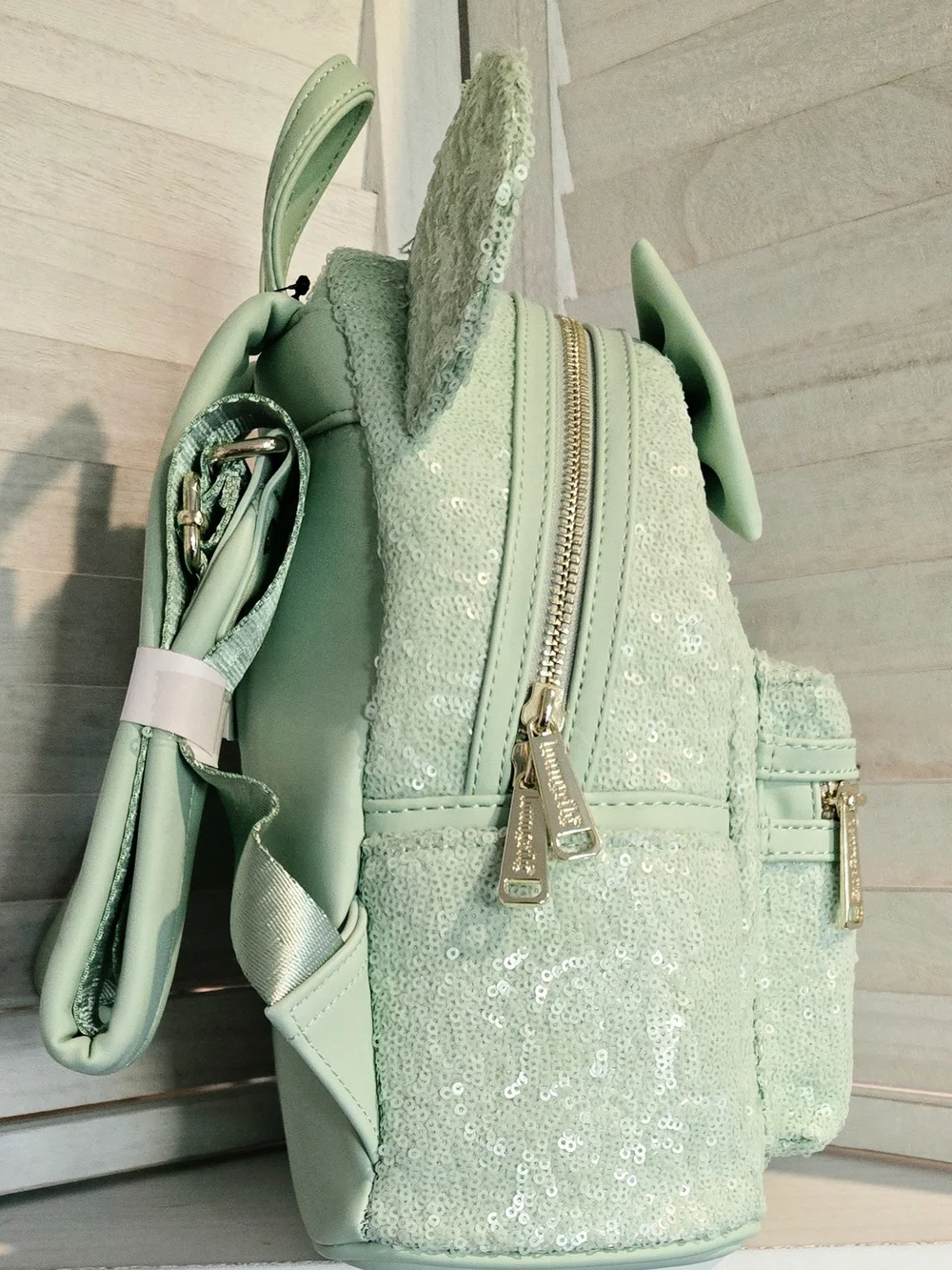 Loungefly Mint Sequin Minnie Backpack